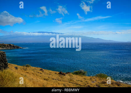 Beautiful Kihei Beach in Southwestern Maui, Hawaiian Islands Stock Photo