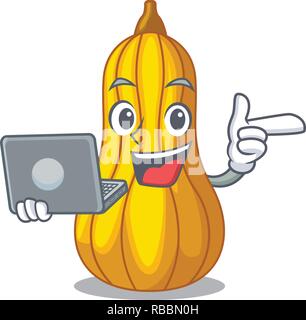 Doctor profession emoticon with butternut squash cartoon character. Vector  illustration Stock Vector Image & Art - Alamy