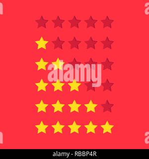 simple rating stars icon set Stock Vector