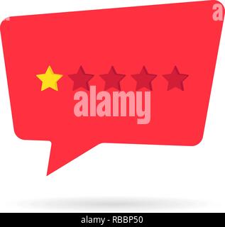 abstract rating star like negative feedback Stock Vector
