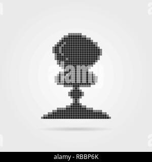 black pixel explosion icon Stock Vector