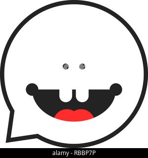thin line childish speech therapist logo Stock Vector