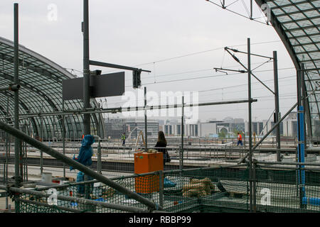 Lehrter Bahnhof under construction, Berlin, Germany Stock Photo