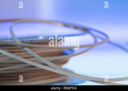 Spools of plastic filaments for 3D Printer Stock Photo