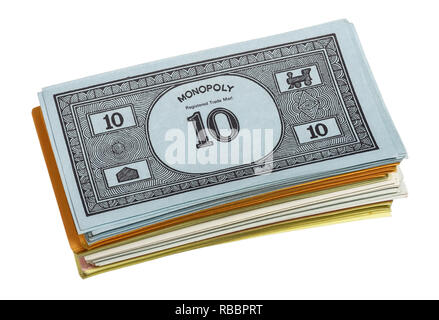 A pile of paper Monopoly money Stock Photo