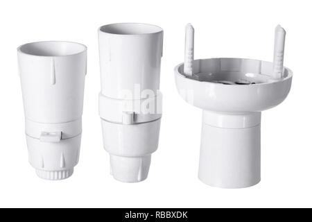 Bulb Holders on White Background Stock Photo