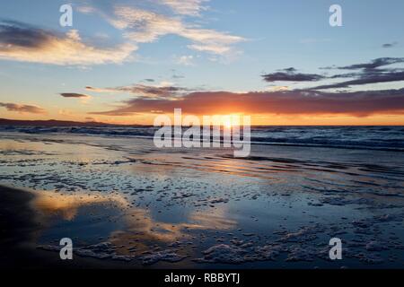 New Zealand Sunrise Waikuku Beach