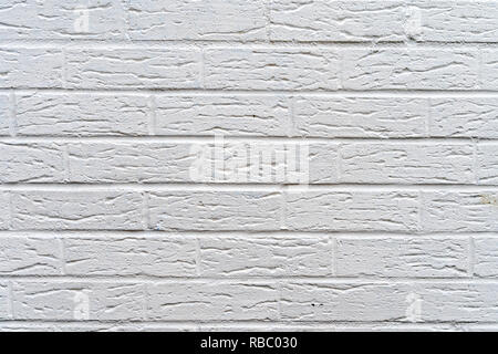 White modern brick wall - high quality texture / background Stock Photo