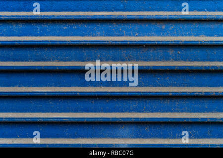 Grunge blue dusty metal horizontal lines - high quality texture / background Stock Photo
