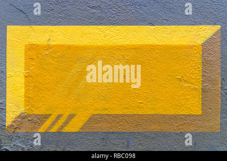3d yellow brick graffiti - high quality texture / background Stock Photo