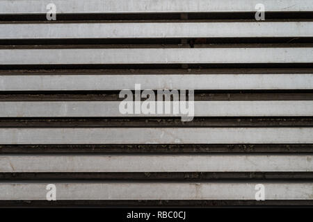 Grunge silver grey metal horizontal lines - high quality texture / background Stock Photo