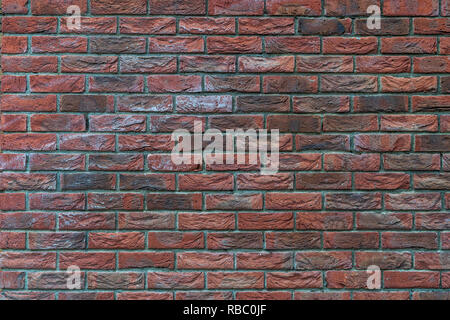 Red rustic brick wall - high quality texture / background Stock Photo