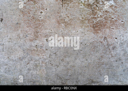 Aged concrete with red patterns and cracks - high quality texture / background Stock Photo
