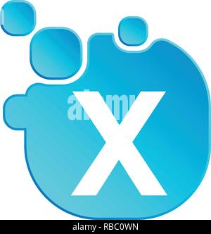 Letter Bubble logo template or icon vector illustration, isolated elements Stock Vector