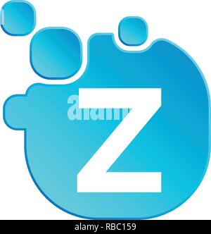 Letter Bubble logo template or icon vector illustration, isolated elements Stock Vector