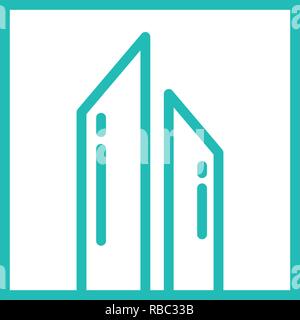 architect, home, construction creative logo template, icon isolated elements Stock Vector