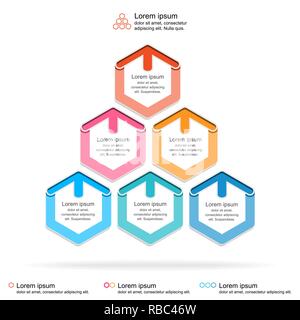 Abstract infographics template, layered pyramid chart diagram,business concept infographic,vector illustration Stock Vector