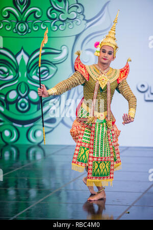 Thai dancer performing the traditinal Thai Khon dance at the Mask dance festival in Andong South Korea Stock Photo