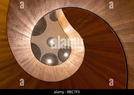 Two Spirals, Three Lights Stock Photo