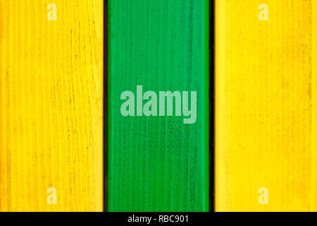 Multi colored wooden planks painted with vivid colors Stock Photo