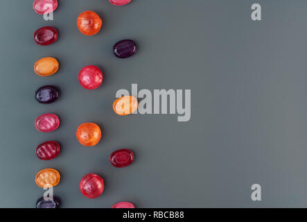 Still life of colorful  candies. Flat lay. Stock Photo
