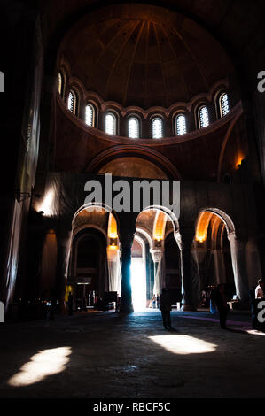 Belgrade, Serbia - June 09, 2013: Famous gorgeous interior halls and domes of the Saint Sava church from inside in Belgrade, Serbia Stock Photo