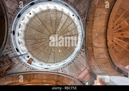 Belgrade, Serbia - June 09, 2013: Famous gorgeous domes of the Saint Sava church from inside in Belgrade, Serbia Stock Photo