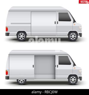 classic service van minibus Stock Vector