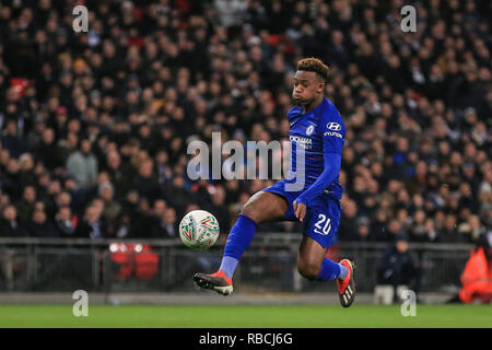 8th January 2019, Wembley, London, England; Carabao EFL Cup, Semi-Final, Tottenham vs Chelsea ; Callum Hudson-Odoi (20) of Chelsea during the game   Credit: Mark Cosgrove/News Images  English Football League images are subject to DataCo Licence Stock Photo