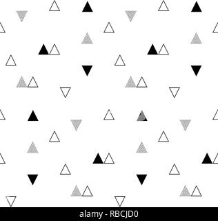 Triangles and pyramids seamless pattern. Abstract geometric repeat Stock Vector
