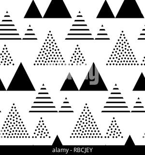 Triangles and pyramids seamless pattern. Abstract geometric repeat Stock Vector