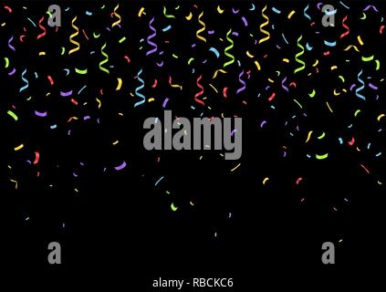 Abstract background with many falling tiny confetti pieces. Vector illustration Stock Vector