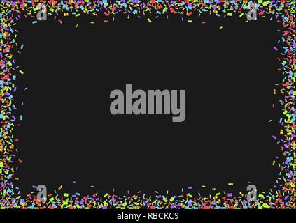 Abstract background with many falling tiny confetti pieces. Vector illustration Stock Vector