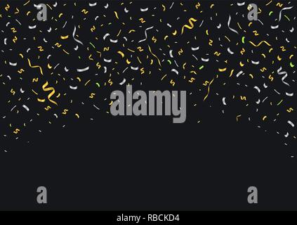 Golden and silver confetti falling isolated on transparent background.  Festival elements PNG. Confetti png for carnival background. Anniversary  celebration. Shiny party tinsel and confetti falling. 23204794 PNG