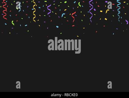 Abstract background with many falling tiny confetti pieces. Vector illustration Stock Vector