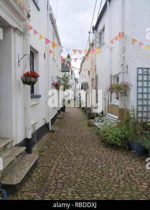 Narrow street in Lympstone East Devon U.K. Stock Photo