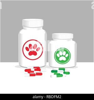 Veterinary care concept icon poster Stock Vector