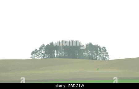 Tree Silhouette Isolated on White Backgorund. Vecrtor Illustration. EPS10 Stock Vector