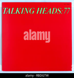 The cover of 77 by Talking Heads. 1977 album on Sire Records - Editorial use only Stock Photo