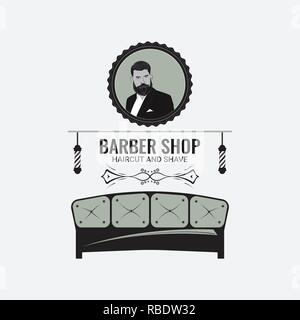 Stylish Barber Shop Stock Vector