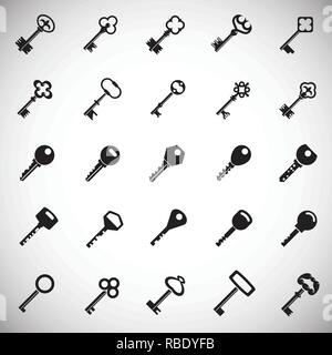 Keys icons set on white background for graphic and web design, Modern simple vector sign. Internet concept. Trendy symbol for website design web button or mobile app. Stock Vector