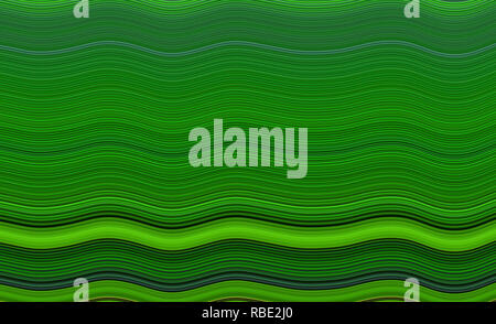 Horizontal wavy lines in shades of green, abstract background with effect Stock Photo