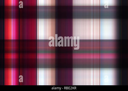 Orange, pink, violet, white, black plaid background Stock Photo