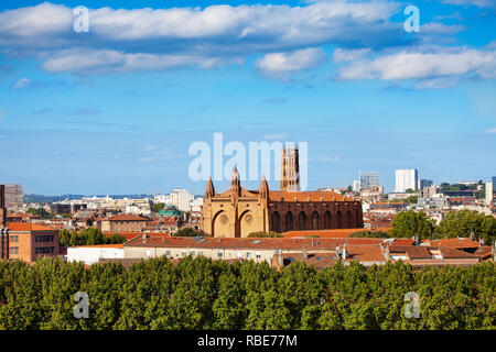 Cityscape of Toulouse with the Jacobins Convent Stock Photo