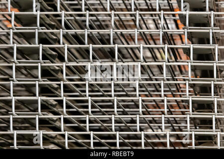 construction material - stainless steel metal mesh Stock Photo