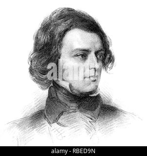 ALFRED TENNYSON (1809-1892) English poet as a young man Stock Photo