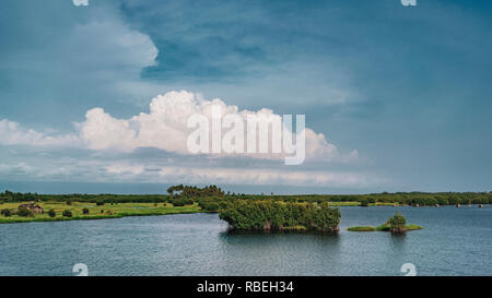 Landscape shot of the Laguna of Ouidah, Atlantique Department, Benin. Stock Photo