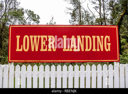 Lower Landing station signage Stock Photo