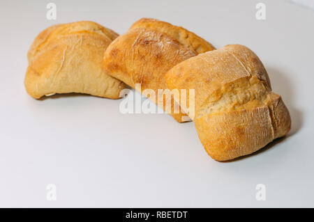 Fresh gluten free grain bread with seeds isolated on white background. Healthy food. Stock Photo