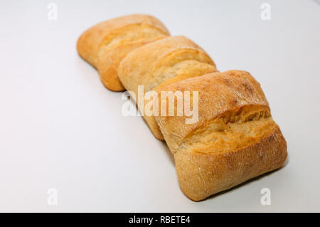 Fresh gluten free grain bread with seeds isolated on white background. Healthy food. Stock Photo